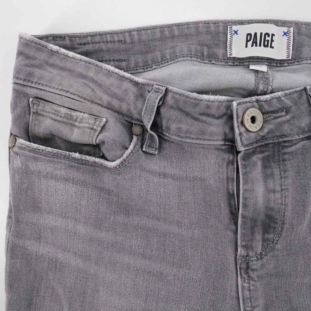 Paige Verdugo Ankle Skinny Jeans Grey Denim Womens 28 *25x26)